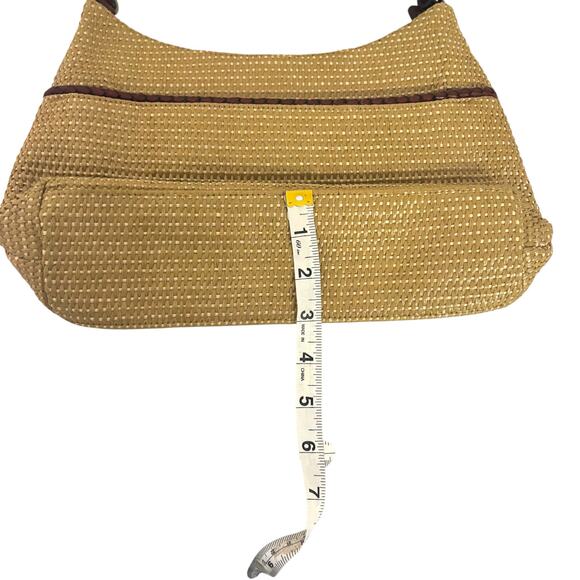 Etienne Aigner Vintage Woven Straw Leather Bag Shoulder Handbag Purse 80s 90s - Picture 14 of 14